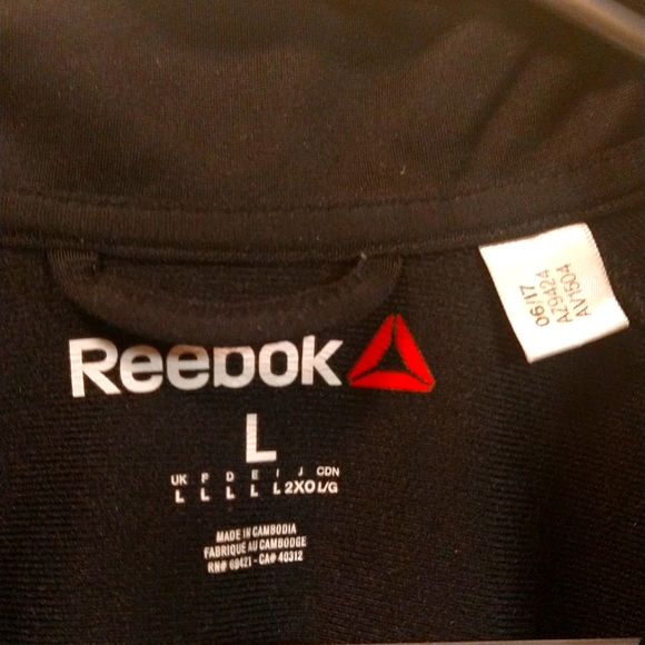Reebok Lightweight Track Jacket size L blk - Picture 2 of 5